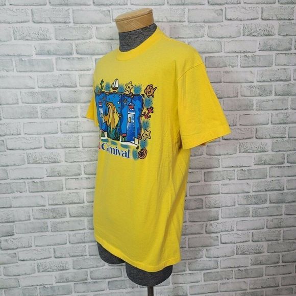 Vintage Carnival Cruise Line XL Single Stitch Lighthouse Beach Ocean Graphic Tee - Picture 5 of 9